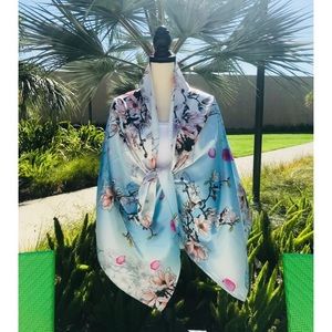 San Francisco Blue & Cherry Blossom Scarf